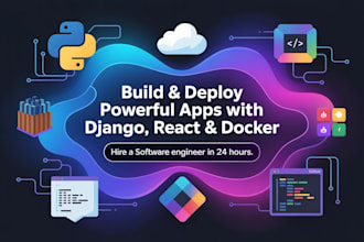 develop full stack website using react js and django
