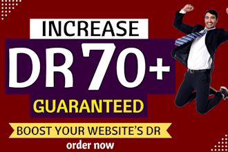 increase ahref domain rating, DR upto 70 plus guaranteed whitout redirects