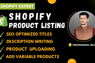 do shopify product upload or add products to shopify, shopify product listing