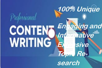 write an informative and unique blog or website content