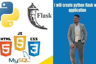 develop a web application website in python flask and mysql
