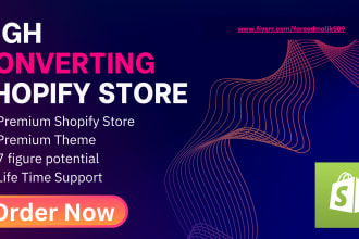 build a passive income automated dropshipping shopify store or shopify website