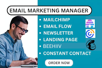 be your email marketing manager on beehiiv, mailchimp, constant contact