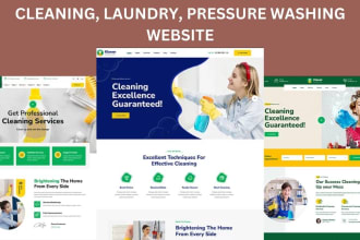 design cleaning wordpress website service office home care janitorial website