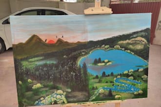 create customize canvas paintings with acrylic and water colours