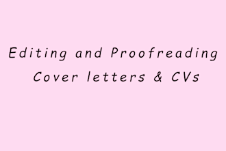 proofread and edit your cover letter or resume