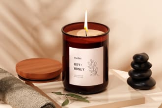 make scented candle label design and product label