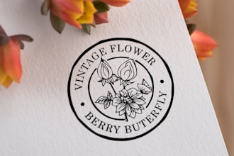 design 3d circle stamp badge logo