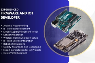 do arduino programming, iot projects and robotic simulations