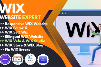 responsive wix website, wix design, wix redesign, wix editor x, wix studio, seo