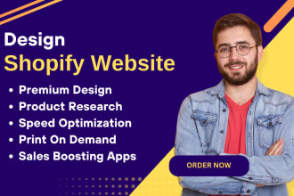 build shopify website, build shopify store, design shopify dropshipping store