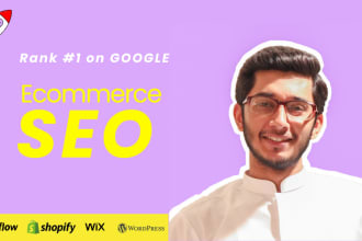 do ecommerce SEO for shopify, wordpress, wix, webflow to grow traffic revenue