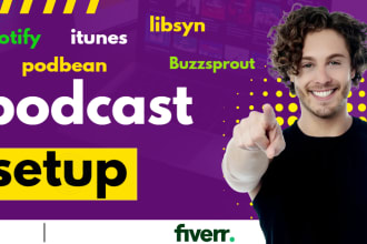 setup your podcast with apple,spotify,libsyn,buzzprout etc