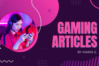 write SEO gaming articles and blog posts