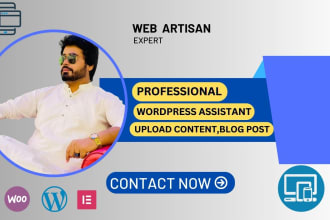expert wordpress virtual assistant VA for upload content, articles and blogpost