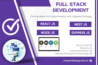 develop nest js, react js, node js webapps frontend and backend development