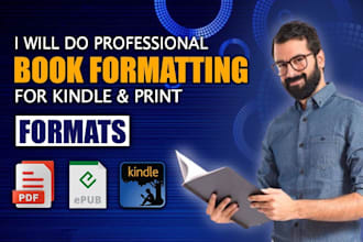 do book formatting, ebook design layout, print, report, word, paperback, kindle