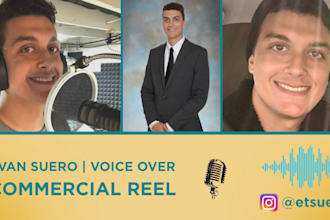 provide professional young adult male voice over recordings