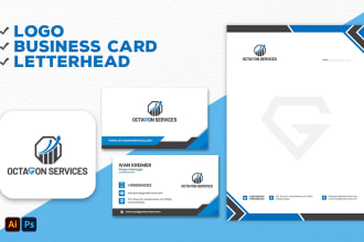 do modern minimalist business card and letterhead design