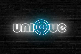 design unique neon logo professionally
