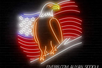 design unique neon logo professionally