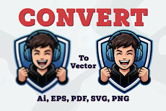 vectorize logo, redraw, recreate image to vector, png to vector