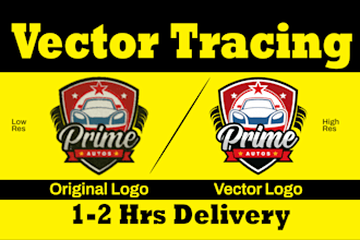 fix, redesign, recreate your blur, pixelate logo convert to vector tracing