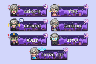 pixel art twitch panels for you