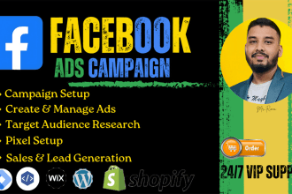 fix or setup facebook advertising, shopify fb ads,instagram ads, fb ads campaign