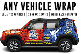 do any vehicle wrap , car, bus, truck, van, trailer, food truck