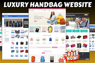 design luxury handbag shopify backpack store tote bag store travel bag website