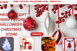 design christmas gift shopify store christmas light halloween shopify store