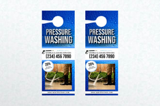 do pressure washing door hangers, rack cards design