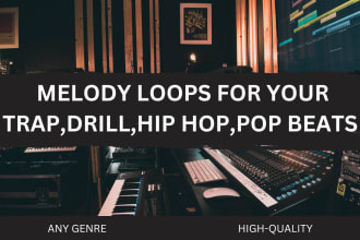 produce melody loops for your trap,drill,hip hop,pop beats