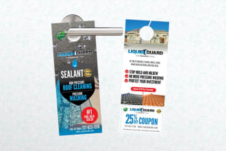 do pressure washing door hanger, rack cards