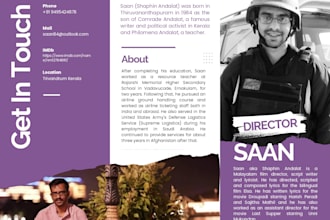 create wonderful brochure, business card, flyer or video
