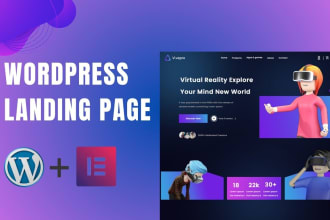 do wordpress landing page design or squeeze page design by elementor pro