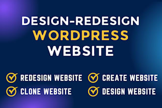build complete wordpress website design or redesign responsive website