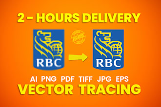 do vector tracing, redraw logo, convert raster image to vector