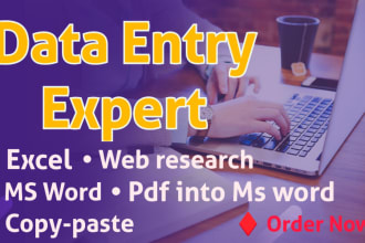 do data entry, web research and copy paste job