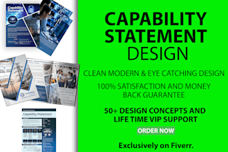 design a professional and effective capability statement for you