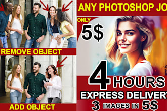 do any photoshop editing, remove background, add or remove object from image