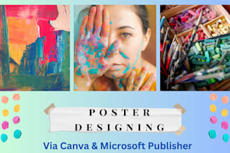 create posters on canva and microsoft publisher