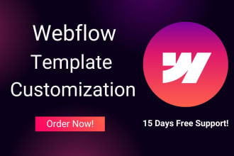 customize your webflow template, edit, update template or be webflow developer
