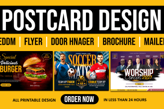 do promotional eddm, postcard, leaflet, rack card, direct mail, flyer design