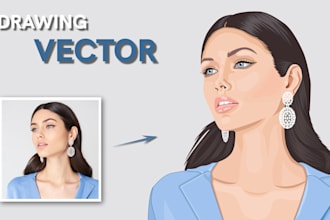 make a vector portrait for you