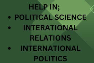 help in international relations, political science and international politics