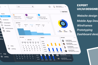 design UI UX for saas, web app, dashboard, and website
