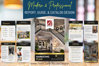 design a catalog, report, proposal, guide book, business plan