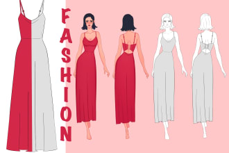 create fashion design clothes illustration